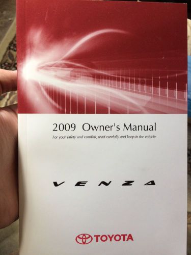 2009 toyota venza owners manual