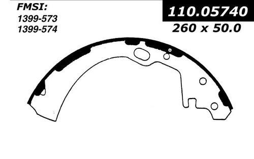 Centric 111.05740 brake pad or shoe, rear-new brake shoe-preferred