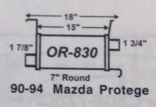 Imco or 830 muffler 1990-1994 mazda protege