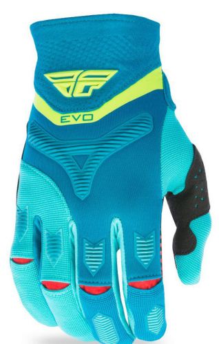 2017 fly racing teal hi vis evolution 2.0 mx race glove offroad dirt all sizes