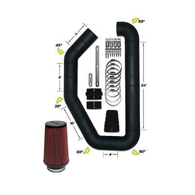 Airaid air intake kit u-build-it intake system 4.00" intake tube air filter univ