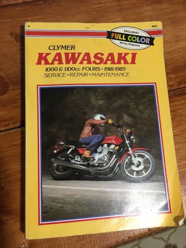 Clymer manuals kawasaki 1000 &amp; 1100cc fours 1981-1985