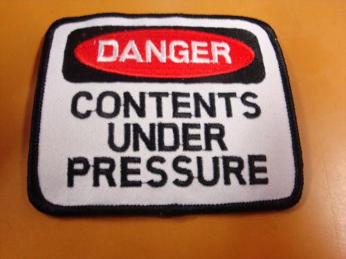 Danger contents under pressure biker patch new!!