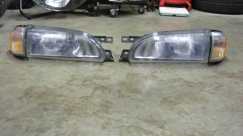 1995-2001 subaru impreza headlights pair + corner lights oem lh rh usdm lamps