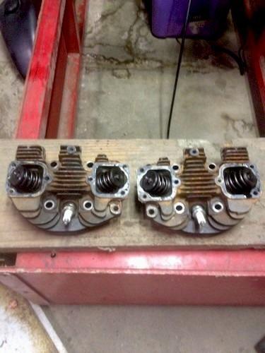 1000cc harley davidson ironhead sportster cylinder heads complete with valves 