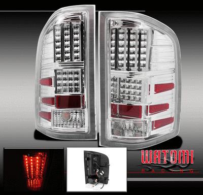 07-11 chevy silverado led brake tail lights lamp chrome