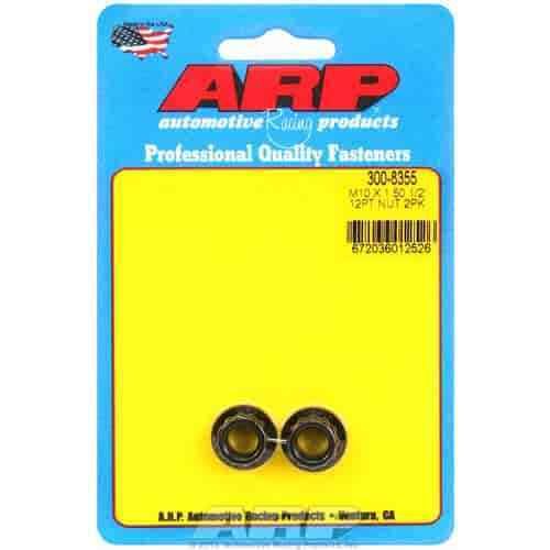 Arp 300-8355 black oxide 12-point nuts m10 x 1.50 12mm socket size 2/pkg