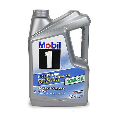 Mobil 1 10w30 high mileage oil 5 qt bottle mob120770-1