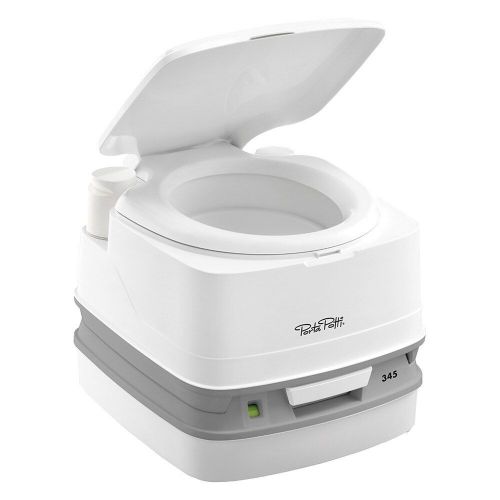 Thetford 92814 - porta potti™ 345 white/gray plastic portable toilet (3.2 gal)