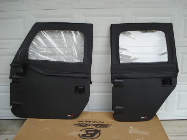 Rugged ridge jk half doors complete set front & rear  with soft uppers + mirrors