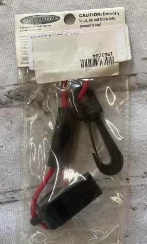 Jet logic red black safety whistle with floating lanyard item # w-2