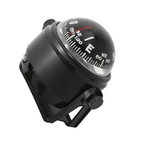 Compass illuminated 12v led caravan marine boat car trucks navigation black f6m1