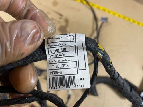 2013 - 2016 mini cooper paceman front right door wiring loom 9809636 oem