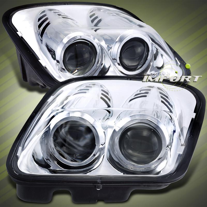 97-04 chevy corvette z06 c5 chrome projector head lights lamps pair new ls1 ls6