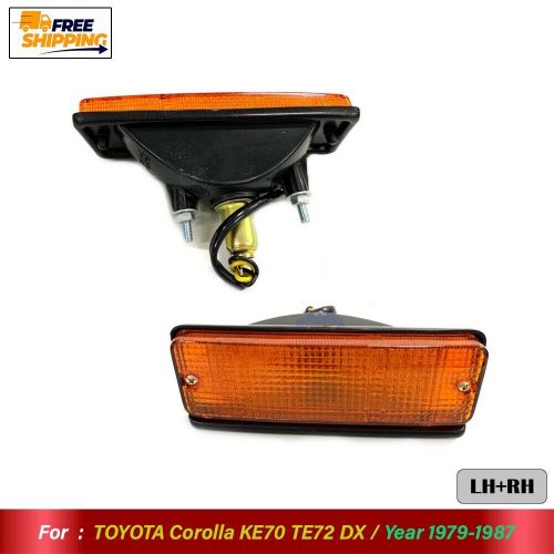 Turn signal light front lamp bumper for toyota corolla ke70 te72 dx year 1979-87