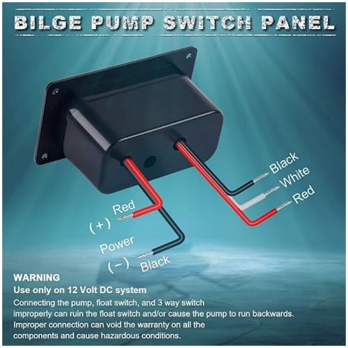 12v dc on-off-on bilge pump switch panel rocker toggle switch pane with fuse 5a