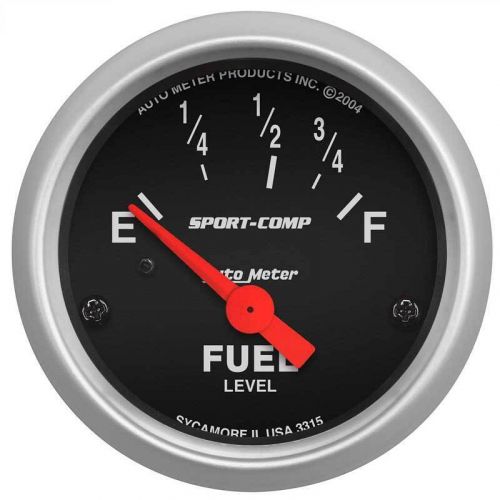 Auto meter sport comp series 2-1/16&#034; 73-10 ohm electric short-sweep fuel level