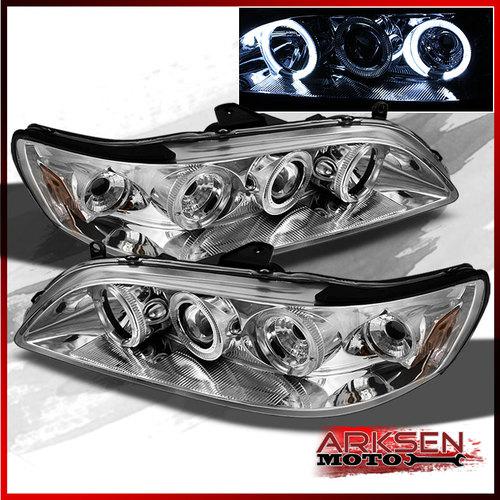 98-02 accord 2/4dr dual halo projector headlights lights lamps left+right pair