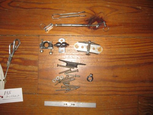 Sailboat rigging items lot used small sailboat