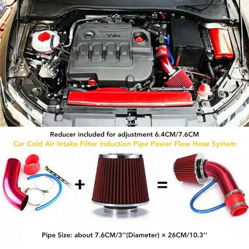 3&#039;&#039; car turbo cold air durable intake induction hose pipe system universal us