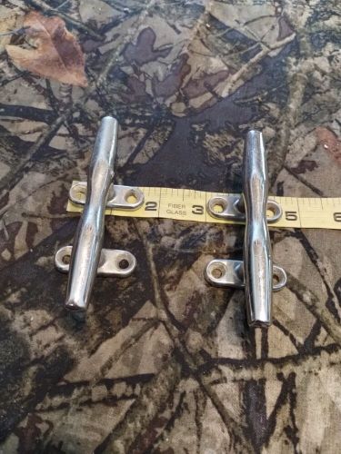 Boat cleats 4&#034;  lot of 2 stainless