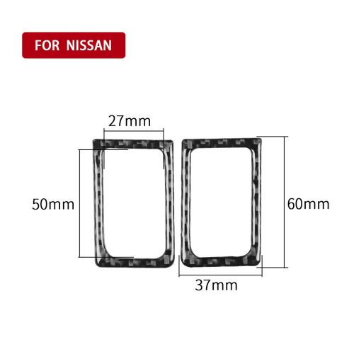 Carbon fiber interior door lock frame cover trim for nissan gt-r r35 2008-2020