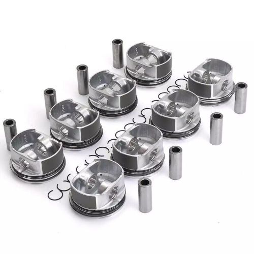 8x pistons &amp; rings kit std Φ93mm for porsche cayenne s 955 9pa m48.00 4.5l v8