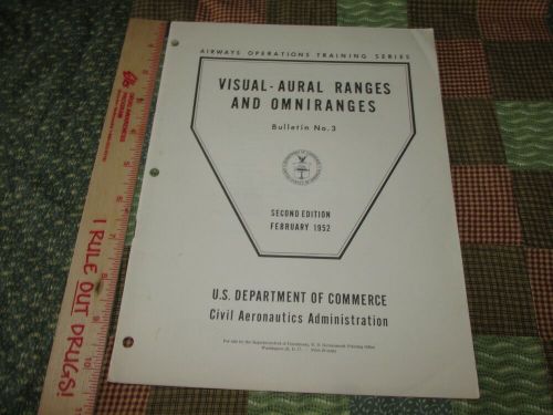 Vintage 1952 u.s department of commerce pilot training instrument landing visual