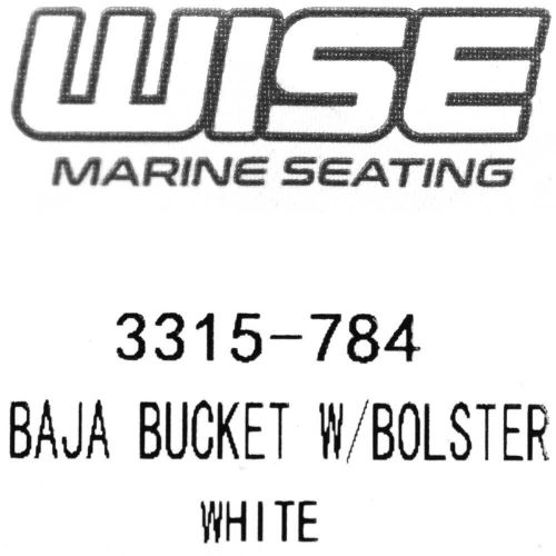 Wise boat bolster helm seat 3315-7784 | baja high back white vinyl