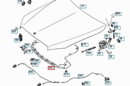 Mercedes-benz c w205 insulation for bonnet front a2056820126, original part-