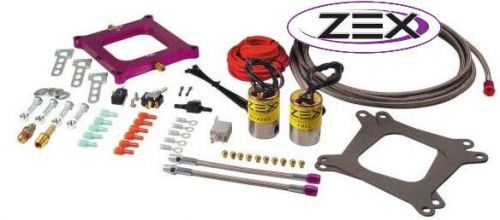 Zex 82040 perimeter plate nitrous kit w/o bottle - 4150 square flange 100-300 hp