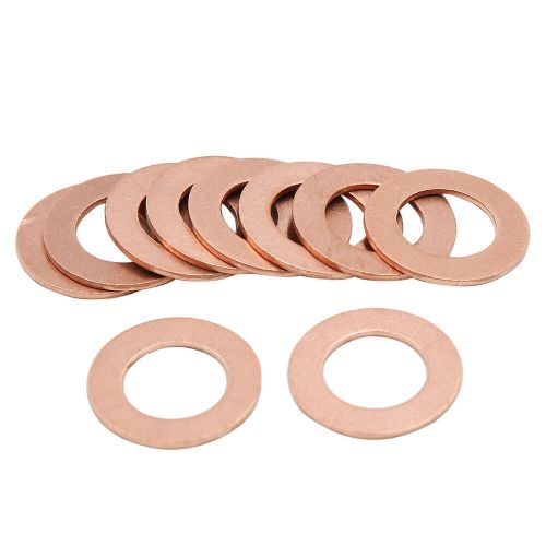 12mm inner dia copper crush washers flat car sealing gaskets plate rings 10pcs