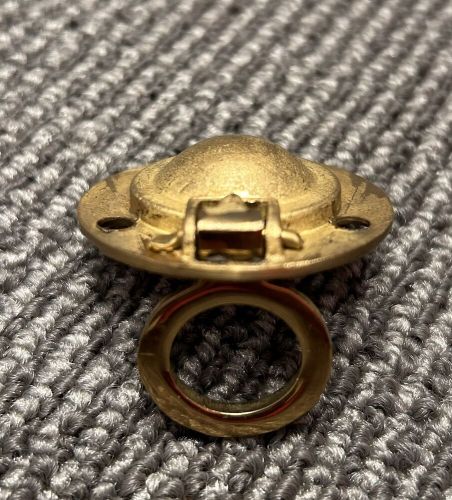 Hatch handle round polished brass 40mm