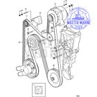 Serpentine alternator water pump belt for volvo penta 4.3l 5.0l 5.7l 3860086