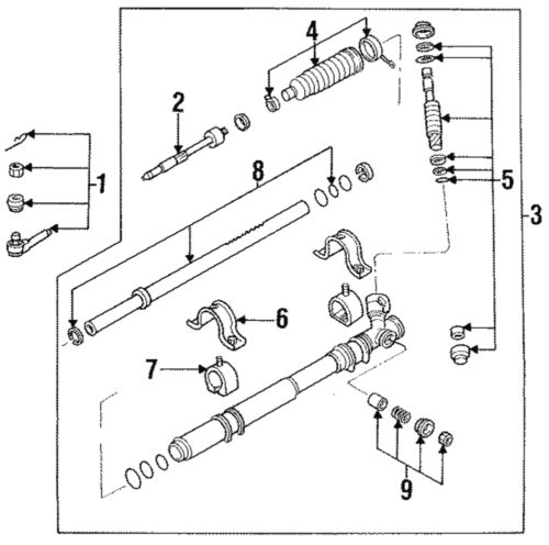 Genuine mazda inner tie rod fd01-32-240b