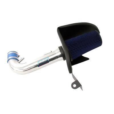 Bbk 1737 air intake chrome tube blue filter ford mustang kit