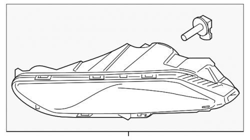Genuine ford fog lamp assembly hs7z-15200-a