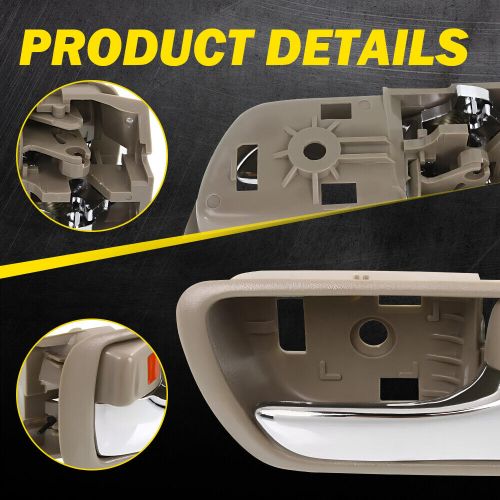 4x inner door lh beige handle rh armrest for toyota 05-06 camry base 02-06 camry