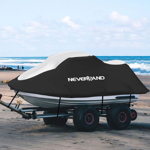 Neverland fit up to 120&#034; trailerable jet ski cover waterproof heavy duty black