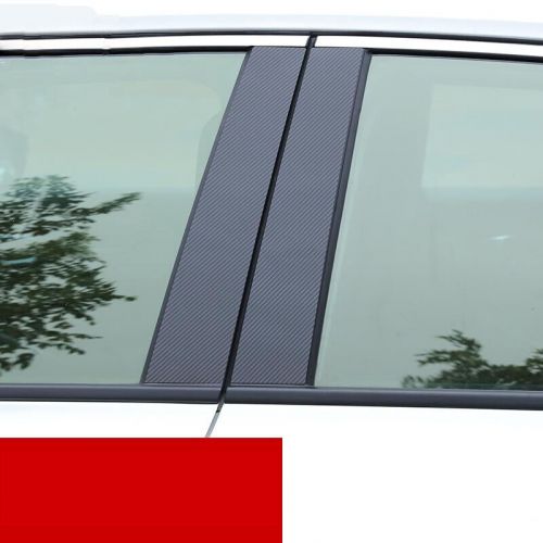 6pcs carbon fiber look pillar posts window door trim for 2022-2024 perodua alza