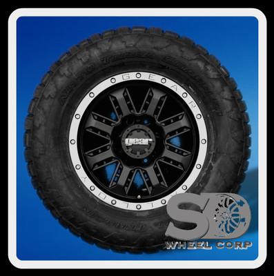 18" gear alloy nitro black with 285/60/18 nitto terra grappler at wheels rims