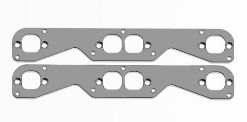 Pair of 3/8 thick 304ss sbc stahl pattern adapter kit- w/ bolts + 1 3/4&#034; flanges