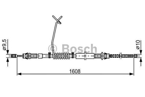 Bosch handbrake rope bowden train parking brake for ford transit van 2000-2006-