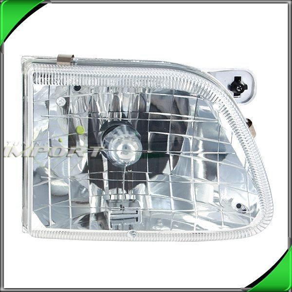 98-01 mercury mountaineer suv clear lens chrome right head light lamp housing