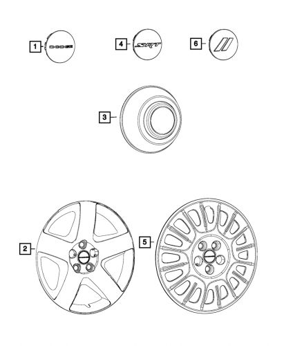 Genuine mopar wheel center cap 6cz27dx8aa