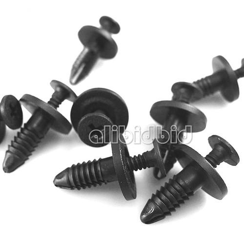 25x black nylon trim panel fastener push-type retainer clip ford