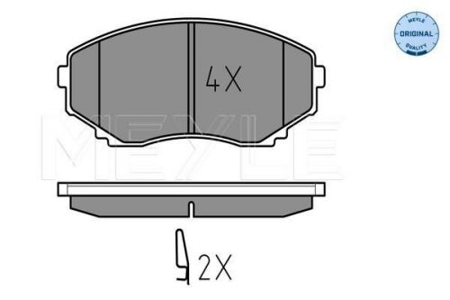 Meyle 025 235 1516/w brake pad set for disc front 60.2mm height fits mazda mpv