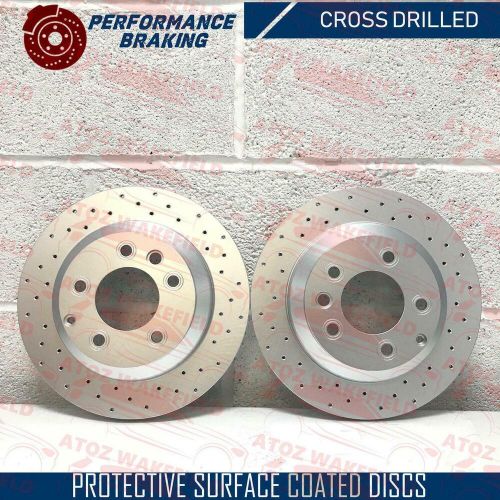 For vw touareg drilled front rear brake discs pads wear sensors handbrake shoes