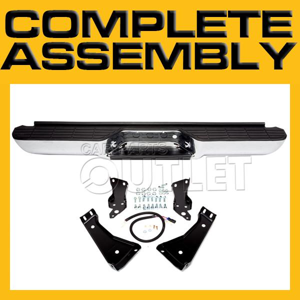 1988-1999 chevy pickup c1500 k2500 rear step bumper assembly fleetside w/o strip