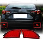 Led red rear fog&amp;brake taillight bumper reflector lights for mazda atenza axela